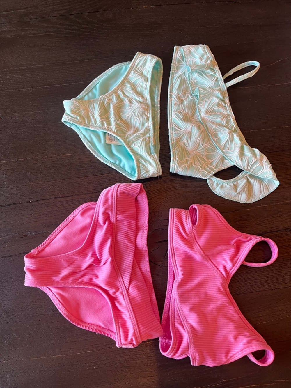 abercrombie kids Pink and Light Teal 2-Pack Girls' Swim Bottoms